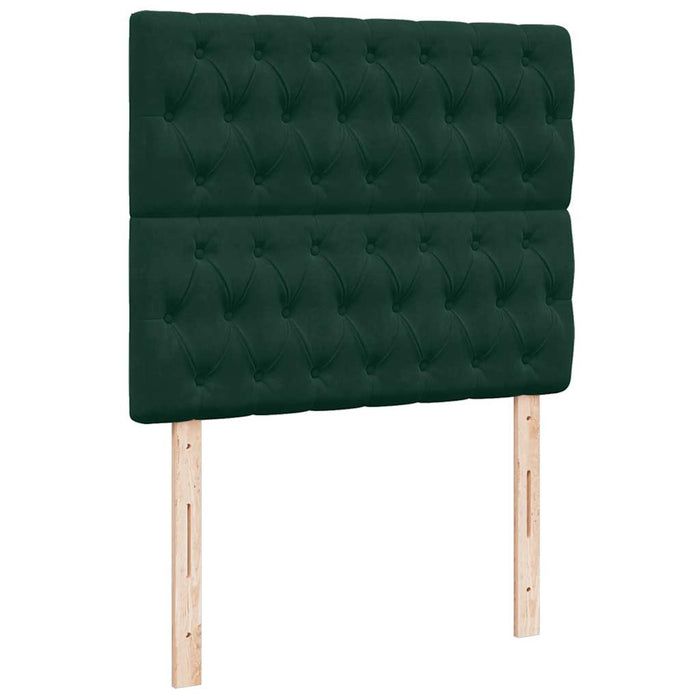 Pat box spring cu saltea, verde închis, 120x200 cm, catifea - WALTI WALTI