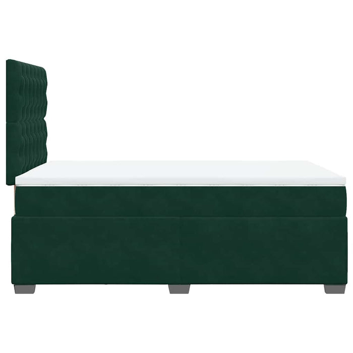 Pat box spring cu saltea, verde închis, 120x200 cm, catifea - WALTI WALTI