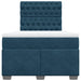 Pat box spring cu saltea, albastru, 120x200 cm, catifea - WALTI WALTI