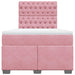 Pat box spring cu saltea, roz, 120x200 cm, catifea - WALTI WALTI
