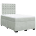 Pat continental cu saltea, gri deschis, 120x200 cm, catifea - WALTI WALTI