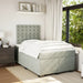 Pat continental cu saltea, gri deschis, 120x200 cm, catifea - WALTI WALTI