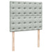 Pat continental cu saltea, gri deschis, 120x200 cm, catifea - WALTI WALTI