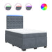 Pat box spring cu saltea, gri închis, 120x200 cm, catifea - WALTI WALTI