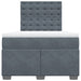 Pat box spring cu saltea, gri închis, 120x200 cm, catifea - WALTI WALTI