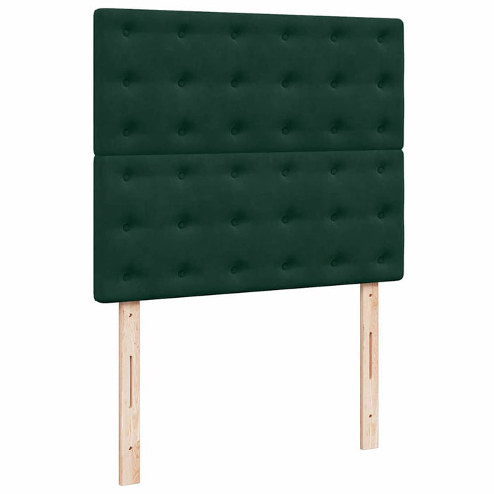 Pat box spring cu saltea, verde închis, 120x200 cm, catifea - WALTI WALTI
