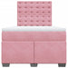Pat box spring cu saltea, roz, 120x200 cm, catifea - WALTI WALTI