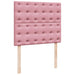 Pat box spring cu saltea, roz, 120x200 cm, catifea - WALTI WALTI
