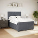 Pat box spring cu saltea, gri închis, 140x190 cm, catifea - WALTI WALTI