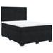 Pat box spring cu saltea, negru, 140x190 cm, catifea - WALTI WALTI