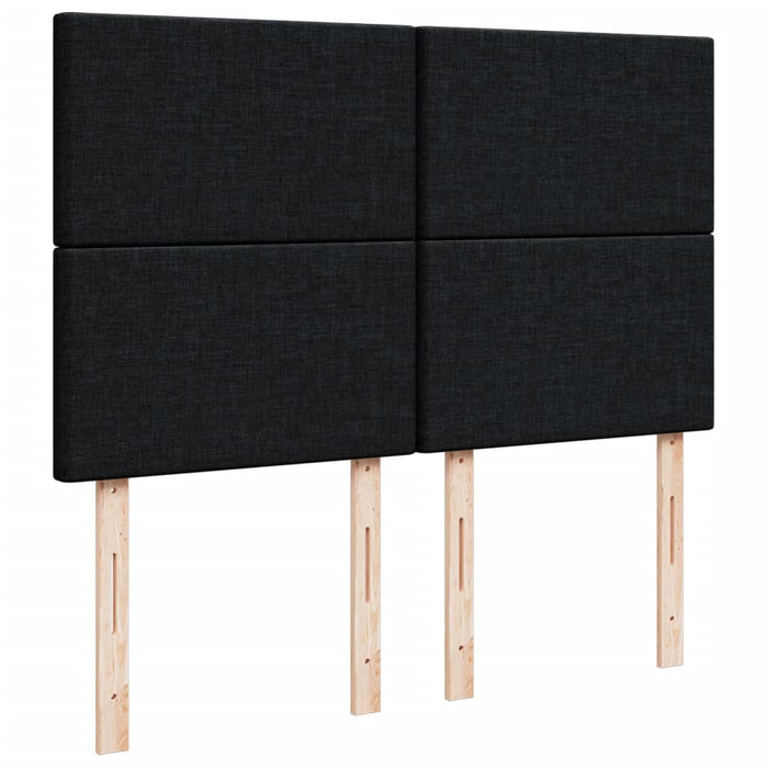 Pat box spring cu saltea, negru, 140x190 cm, catifea - WALTI WALTI