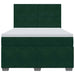 Pat box spring cu saltea, verde închis, 140x190 cm, catifea - WALTI WALTI
