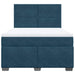 Pat box spring cu saltea, albastru, 140x190 cm, catifea - WALTI WALTI