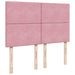 Pat box spring cu saltea, roz, 140x190 cm, catifea - WALTI WALTI