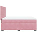 Pat box spring cu saltea, roz, 140x190 cm, catifea - WALTI WALTI