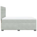 Pat box spring cu saltea, gri deschis, 140x190 cm, catifea - WALTI WALTI