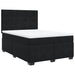 Pat box spring cu saltea, negru, 140x190 cm, catifea - WALTI WALTI