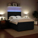 Pat box spring cu saltea, negru, 140x190 cm, catifea - WALTI WALTI