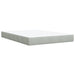 Pat box spring cu saltea, gri deschis, 140x190 cm, catifea - WALTI WALTI