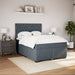 Pat box spring cu saltea, gri închis, 140x190 cm, catifea - WALTI WALTI
