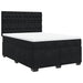 Pat box spring cu saltea, negru, 140x190 cm, catifea - WALTI WALTI