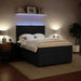 Pat box spring cu saltea, negru, 140x190 cm, catifea - WALTI WALTI