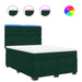 Pat box spring cu saltea, verde închis, 140x190 cm, catifea - WALTI WALTI