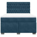 Pat box spring cu saltea, albastru, 140x190 cm, catifea - WALTI WALTI