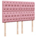 Pat box spring cu saltea, roz, 140x190 cm, catifea - WALTI WALTI