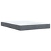 Pat box spring cu saltea, gri închis, 140x200 cm, catifea - WALTI WALTI