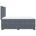 Pat box spring cu saltea, gri închis, 140x200 cm, catifea - WALTI WALTI