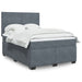 Pat box spring cu saltea, gri închis, 140x200 cm, catifea - WALTI WALTI