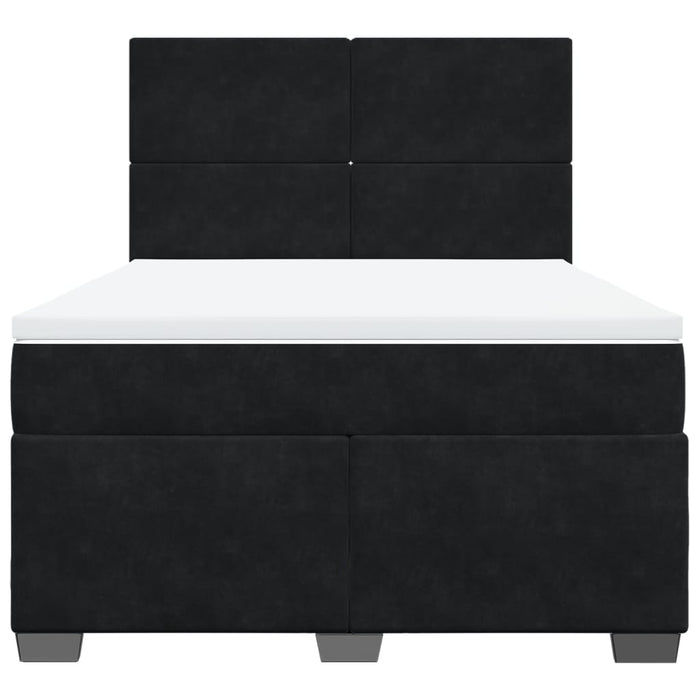 Pat box spring cu saltea, negru, 140x200 cm, catifea - WALTI WALTI