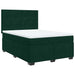 Pat box spring cu saltea, verde închis, 140x200 cm, catifea - WALTI WALTI