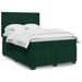Pat box spring cu saltea, verde închis, 140x200 cm, catifea - WALTI WALTI