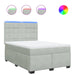 Pat box spring cu saltea, gri deschis, 140x200 cm, catifea - WALTI WALTI