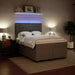 Pat box spring cu saltea, gri deschis, 140x200 cm, catifea - WALTI WALTI