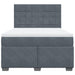 Pat box spring cu saltea, gri închis, 140x200 cm, catifea - WALTI WALTI