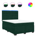 Pat box spring cu saltea, verde închis, 140x200 cm, catifea - WALTI WALTI