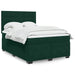 Pat box spring cu saltea, verde închis, 140x200 cm, catifea - WALTI WALTI