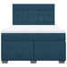 Pat box spring cu saltea, albastru, 140x200 cm, catifea - WALTI WALTI