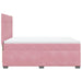 Pat box spring cu saltea, roz, 140x200 cm, catifea - WALTI WALTI
