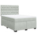 Pat box spring cu saltea, gri deschis, 140x200 cm, catifea - WALTI WALTI