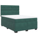 Pat box spring cu saltea, verde închis, 140x200 cm, catifea - WALTI WALTI