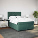 Pat box spring cu saltea, verde închis, 140x200 cm, catifea - WALTI WALTI