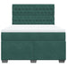 Pat box spring cu saltea, verde închis, 140x200 cm, catifea - WALTI WALTI