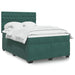 Pat box spring cu saltea, verde închis, 140x200 cm, catifea - WALTI WALTI