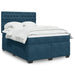 Pat box spring cu saltea, albastru, 140x200 cm, catifea - WALTI WALTI