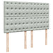 Pat box spring cu saltea, gri deschis, 140x200 cm, catifea - WALTI WALTI