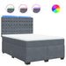 Pat box spring cu saltea, gri închis, 140x200 cm, catifea - WALTI WALTI